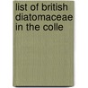 List Of British Diatomaceae In The Colle door Jr. William Smith