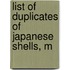 List Of Duplicates Of Japanese Shells, M
