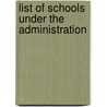 List Of Schools Under The Administration door Onbekend