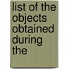 List Of The Objects Obtained During The door Onbekend