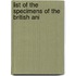 List Of The Specimens Of The British Ani
