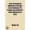 Lists Of People By University In France: by Unknown