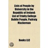 Lists Of People By University In The Rep by Unknown