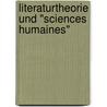 Literaturtheorie und "sciences humaines" by Unknown