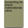 Lovsamling For Island Indeholdende Udval by Denmark)