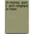 M Moires  Soci T  Arch Ologique Et Histo