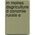 M Moires Dagriculture D Conomie Rurale E