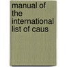 Manual Of The International List Of Caus door Cressy L 1865 Wilbur