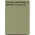Maxims And Duties Of Parents, Tr. By M.B