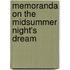 Memoranda On The Midsummer Night's Dream