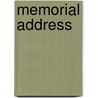 Memorial Address door Onbekend