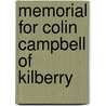 Memorial For Colin Campbell Of Kilberry door Onbekend