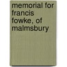 Memorial For Francis Fowke, Of Malmsbury by Unknown