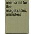 Memorial For The Magistrates, Ministers