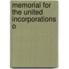 Memorial For The United Incorporations O by Unknown