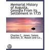Memorial History Of Augusta, Georgia Fro by Salem Dutcher