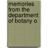 Memories From The Department Of Botany O