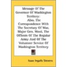 Message Of The Governor Of Washington Te by Unknown
