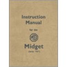 Mg Midget Tc Official Instruction Manual door Brooklands Books Ltd