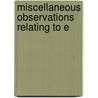 Miscellaneous Observations Relating To E by Joseph Priestley
