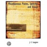 Miscellaneous Poems, Speeches And Essays by J.C. Langston