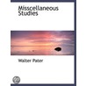Misscellaneous Studies door Onbekend