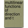 Multilinear Functions Of Direction And T door Onbekend