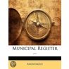 Municipal Register ... door Onbekend