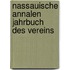 Nassauische Annalen Jahrbuch Des Vereins