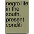 Negro Life In The South, Present Conditi