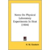 Notes On Physical Laboratory Experiments door Onbekend