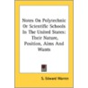 Notes On Polytechnic Or Scientific Schoo door Onbekend