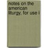 Notes On The American Liturgy, For Use I
