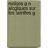 Notices G N Alogiques Sur Les Familles G
