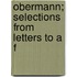 Obermann; Selections From Letters To A F