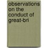 Observations On The Conduct Of Great-Bri