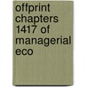 Offprint Chapters 1417 Of Managerial Eco door Onbekend
