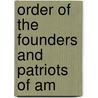 Order Of The Founders And Patriots Of Am door Onbekend