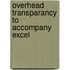 Overhead Transparancy To Accompany Excel
