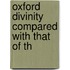 Oxford Divinity Compared With That Of Th