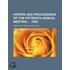 Papers And Proceedings Of The Fifteenth