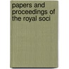 Papers And Proceedings Of The Royal Soci door Onbekend