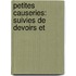 Petites Causeries: Suivies De Devoirs Et