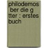Philodemos  Ber Die G Tter : Erstes Buch