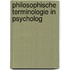 Philosophische Terminologie In Psycholog