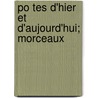 Po Tes D'Hier Et D'Aujourd'Hui; Morceaux door G�Rard Walch