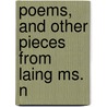 Poems, And Other Pieces From Laing Ms. N door George Shields Stevenson