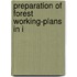 Preparation Of Forest Working-Plans In I