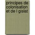 Principes De Colonisation Et De L Gislat