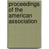 Proceedings Of The American Association door Onbekend